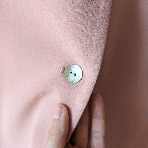 Vintage 100% Silk Shortsleeve Blazer - Picture 4 of 9